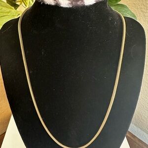 Yves Saint Laurent Vintage Square Snake Chain Necklace